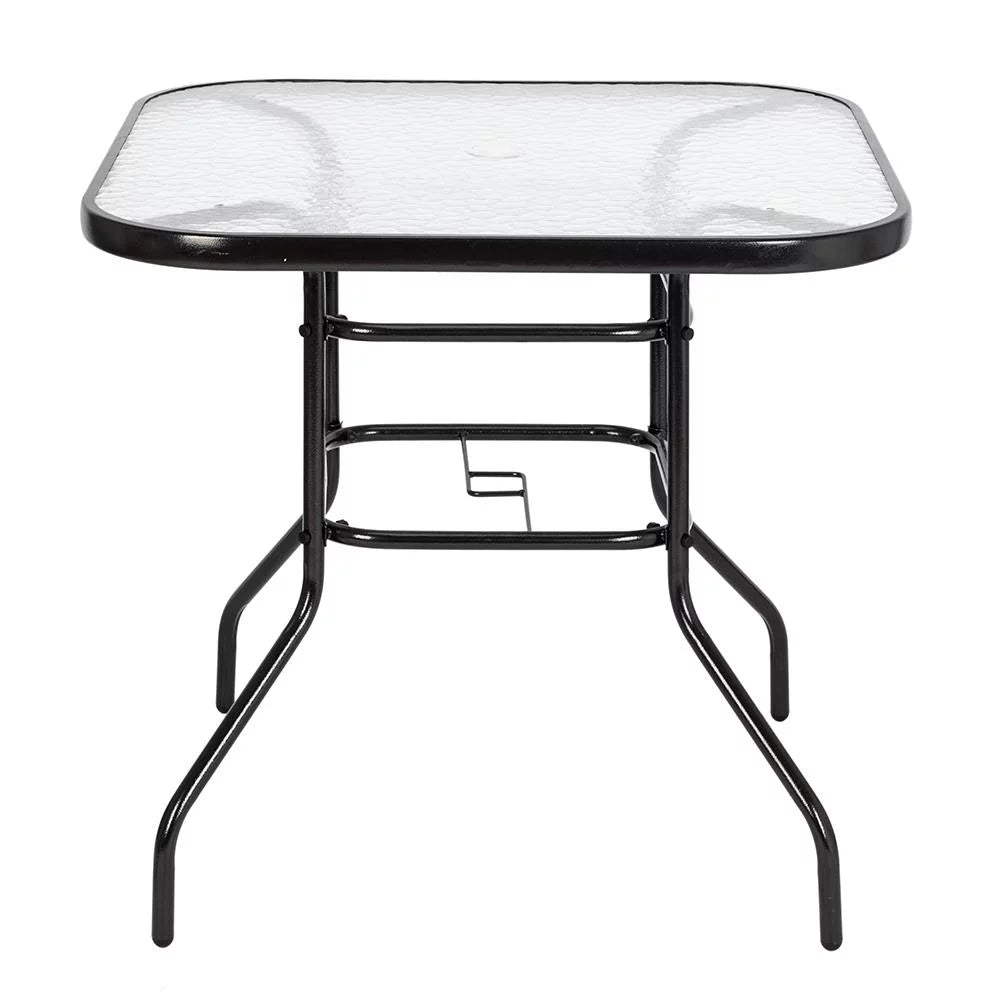 Round Glass Outdoor Dining Table X1794