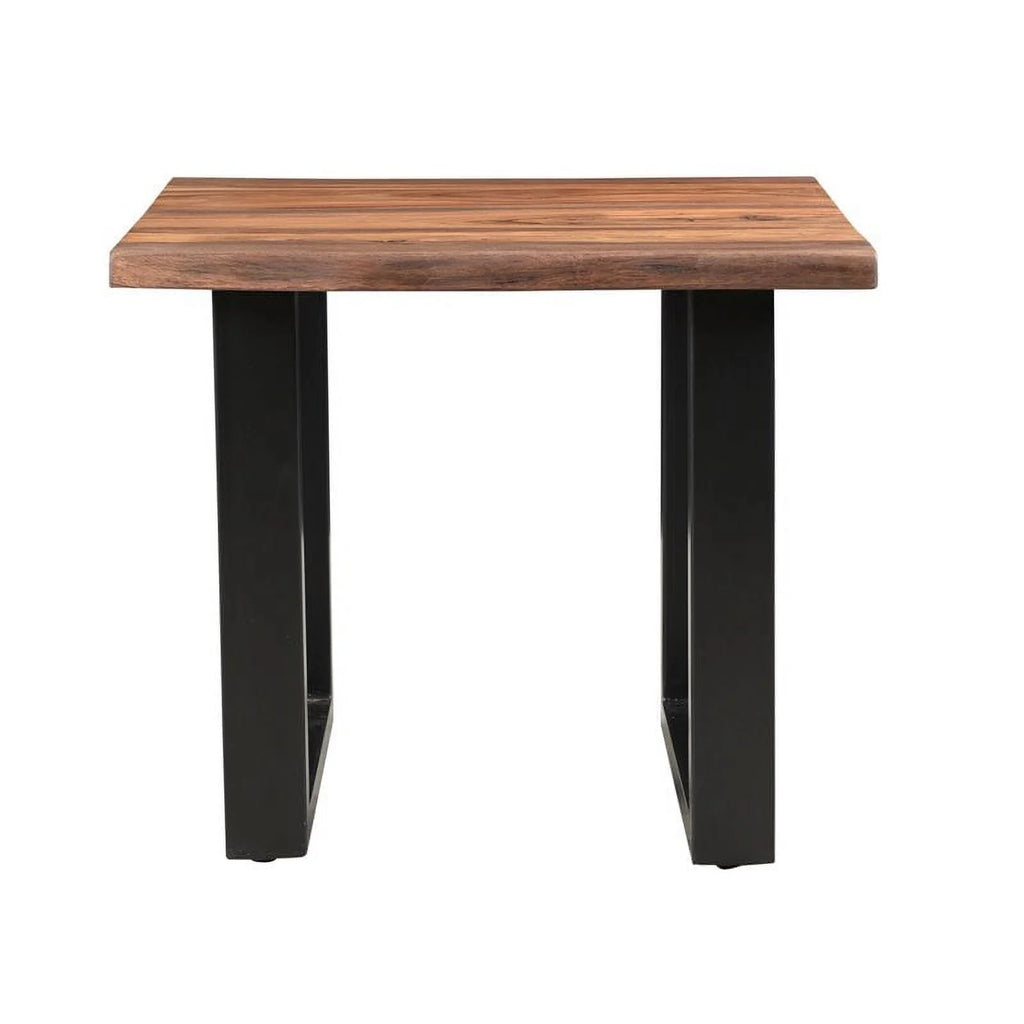 Wood and Metal End Table E883