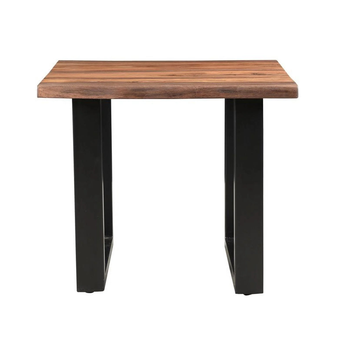 Wood and Metal End Table E883