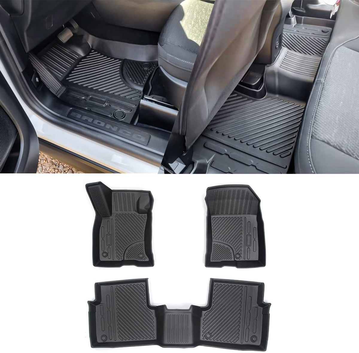 All Weather Floor Liners Interior Carpet Floor Protection Mats Cargo Liner H770