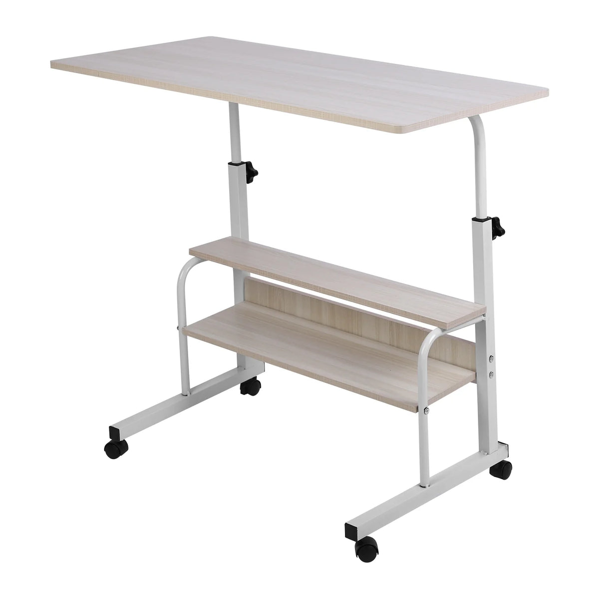 Height Adjustable Mobile Laptop Desk Cart with Lockable Wheels Z9263