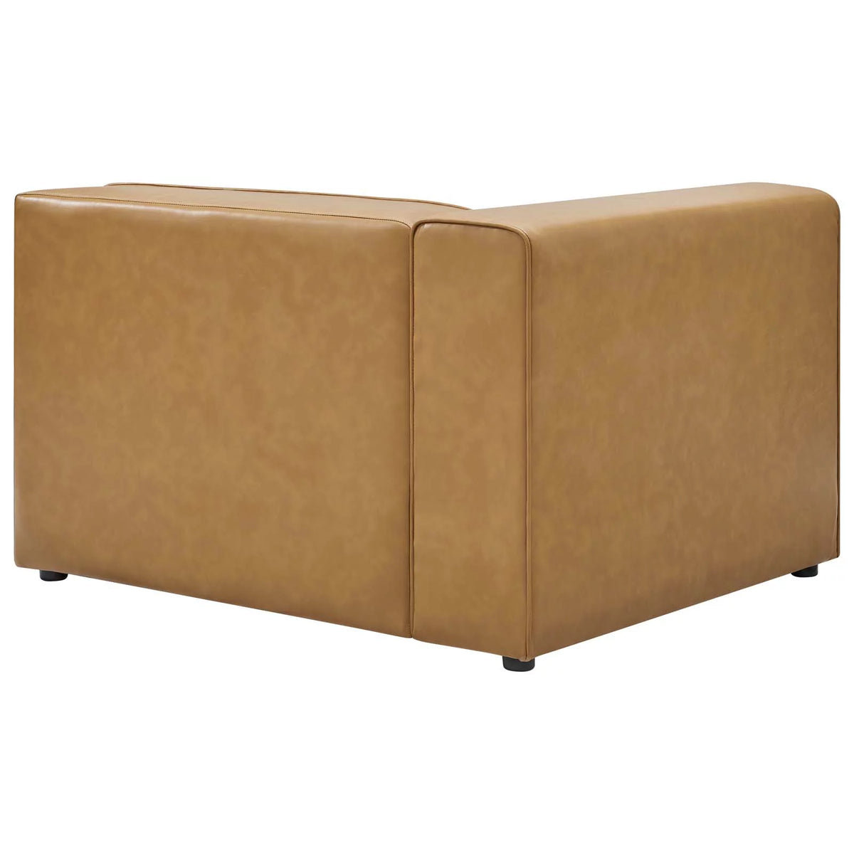 Tan Vegan Leather 7-Piece Sectional Sofa H571