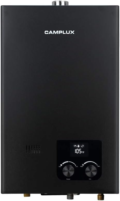 Tankless Natural Gas Water Heater, 2.64 GPM, Black I714
