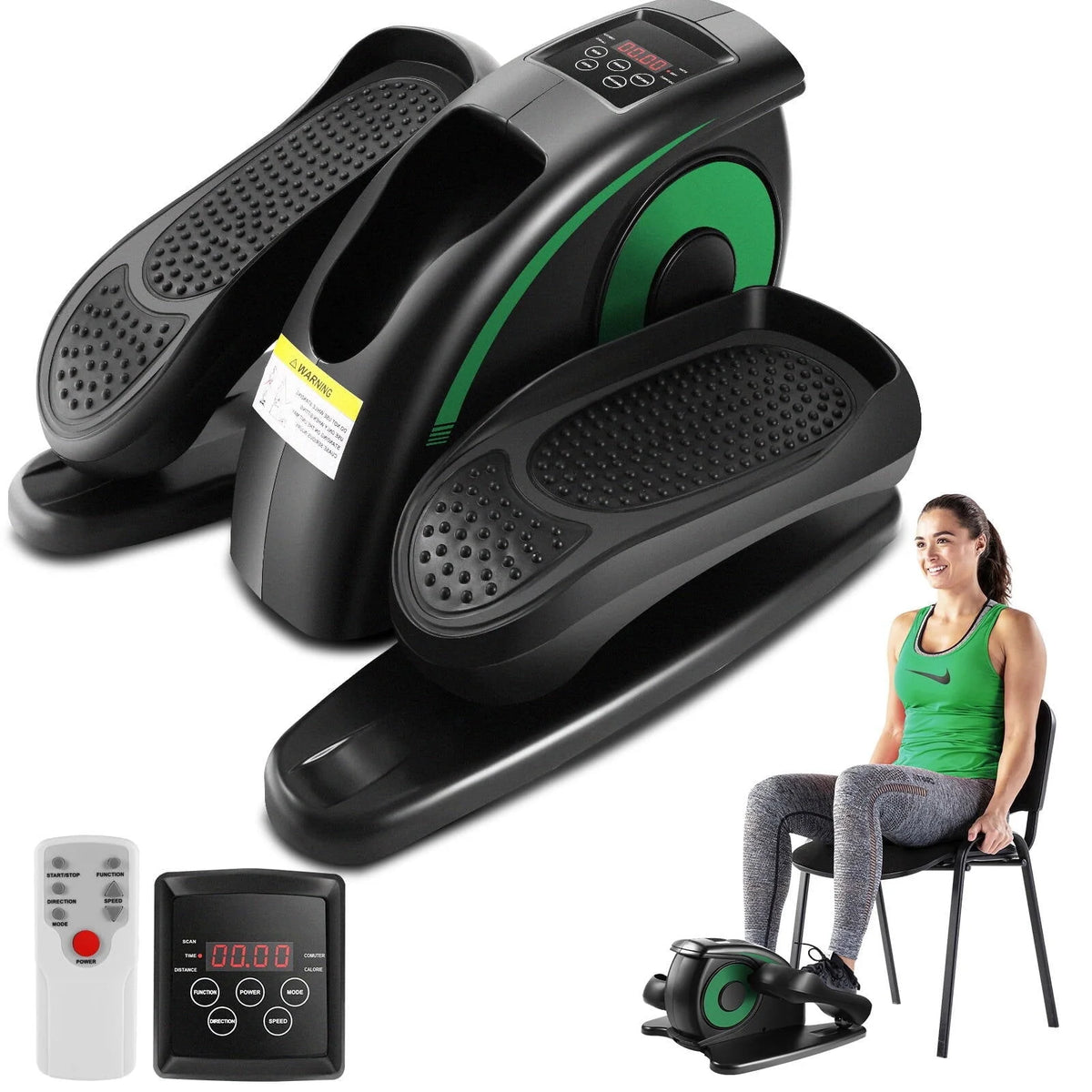 Under Desk Elliptical Pedal Exerciser with Remote & Data Monitor L91560