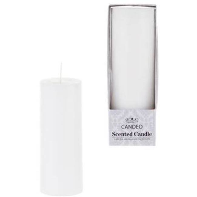 Round Scented Pillar Candle in Box - White - Case of 48 Z325
