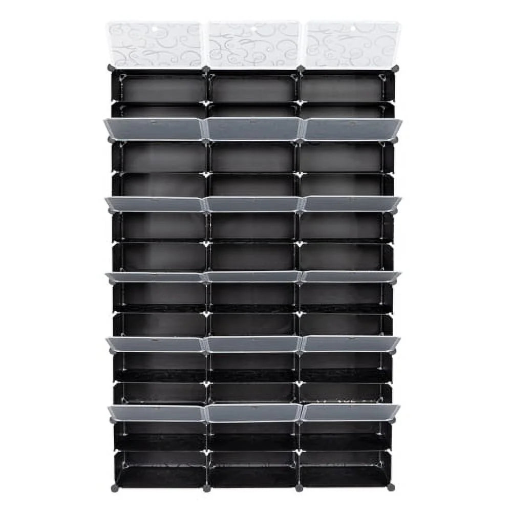 Black 8-Tier Shoe Storage Cabinet Organizer Z778159