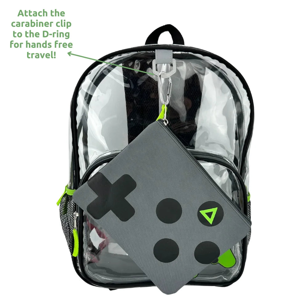Boys Clear Backpack with Pencil Pouch 16 Inch A442558