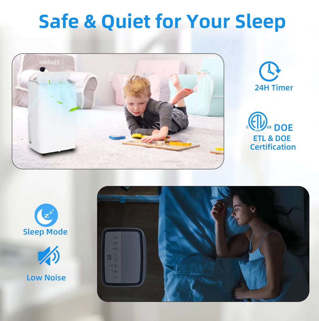 14,000 BTU 3-in-1 Portable Air Conditioner with Remote Control B261886