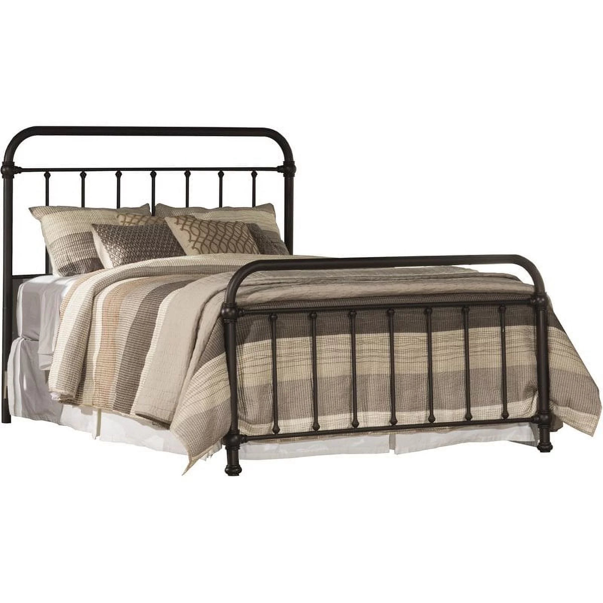 Full Metal Spindle Panel Bed in Dark Bronze F373