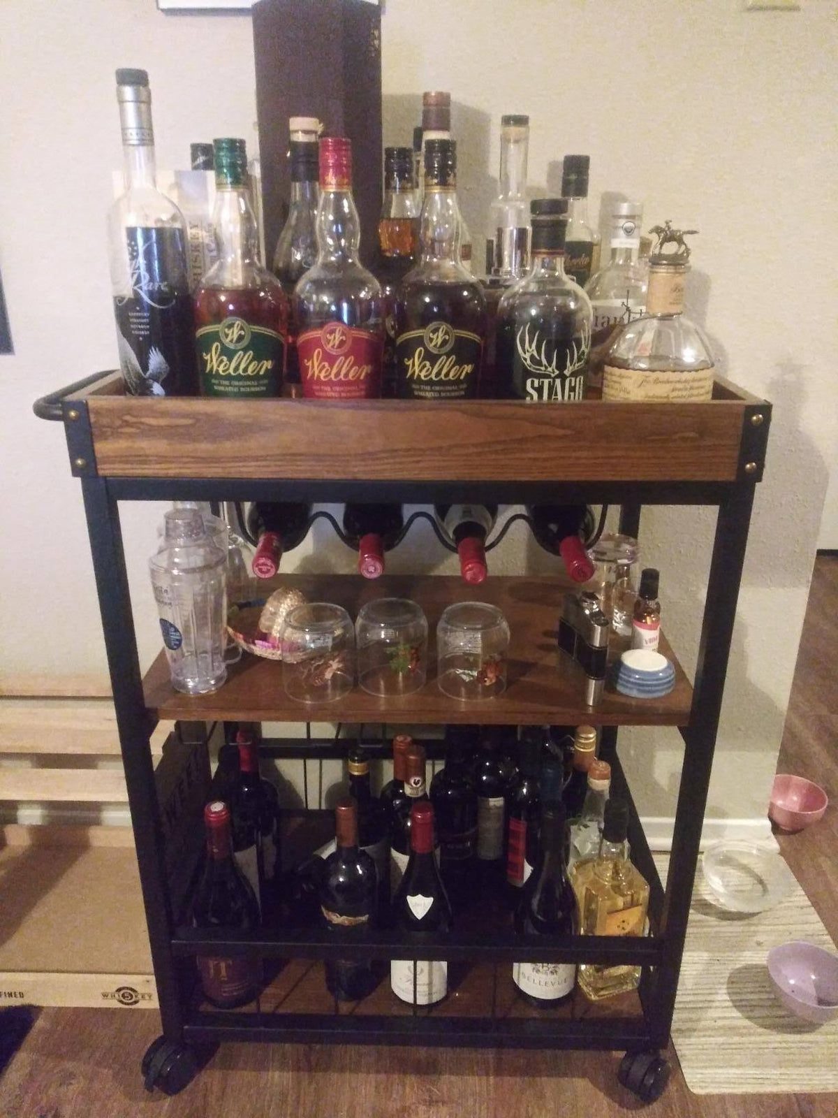 Black Kitchen Cart M9070