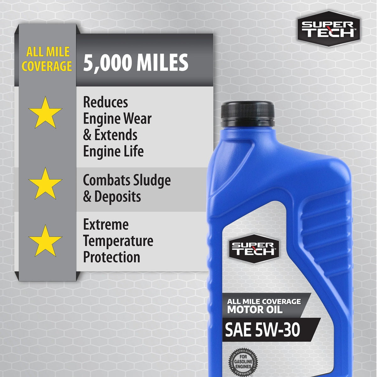 Synthetic Blend Motor Oil SAE 5W-30, 1 Quart E349824