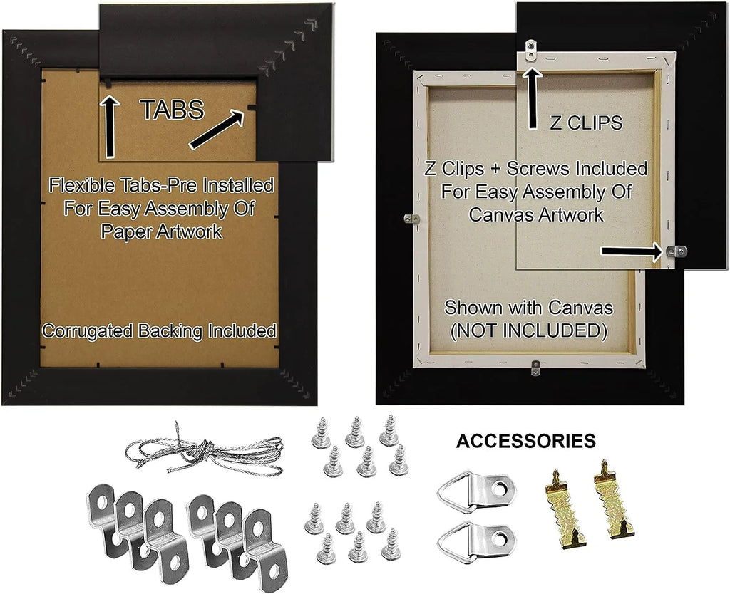 Black 20x24 Picture Frames Set of 2 P6087