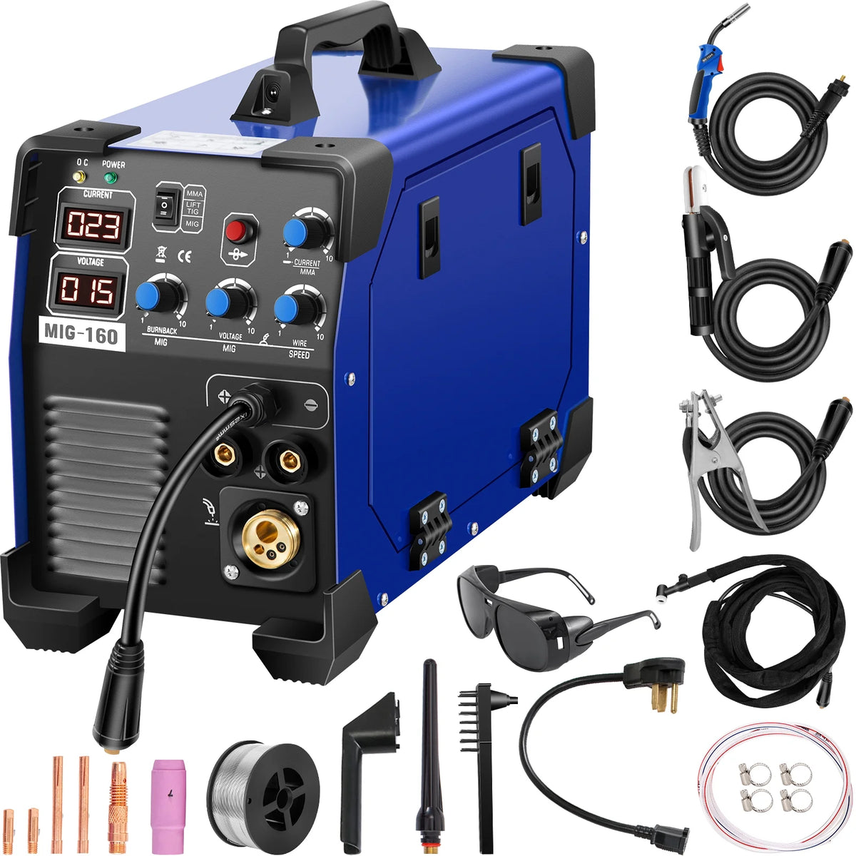 160 Amp 3 in 1 MIG TIG Arc Welder 110V/220V DC Welding Machine K655