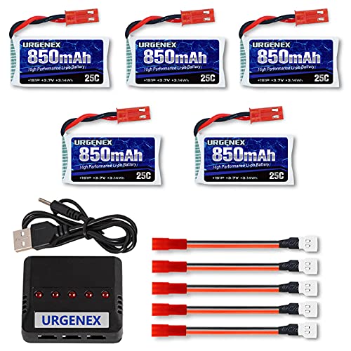 3.7V 850mah Rechargeable Lipo with JST Plug X5 Charger N238054