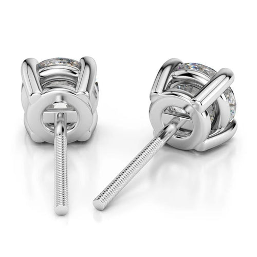 18K White Gold Stud Earrings N5691