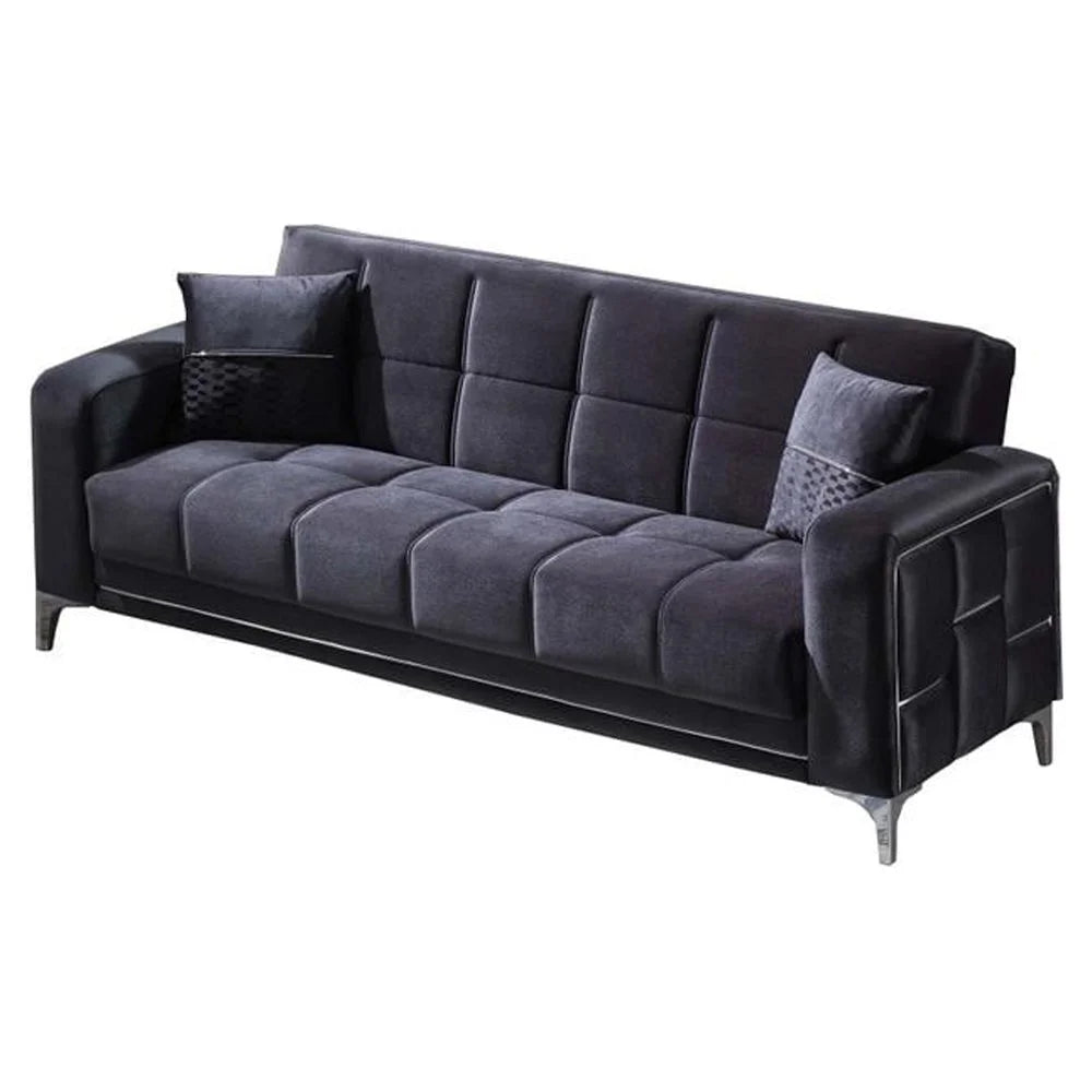 Anthracite Convertible Sleeper Loveseat K704