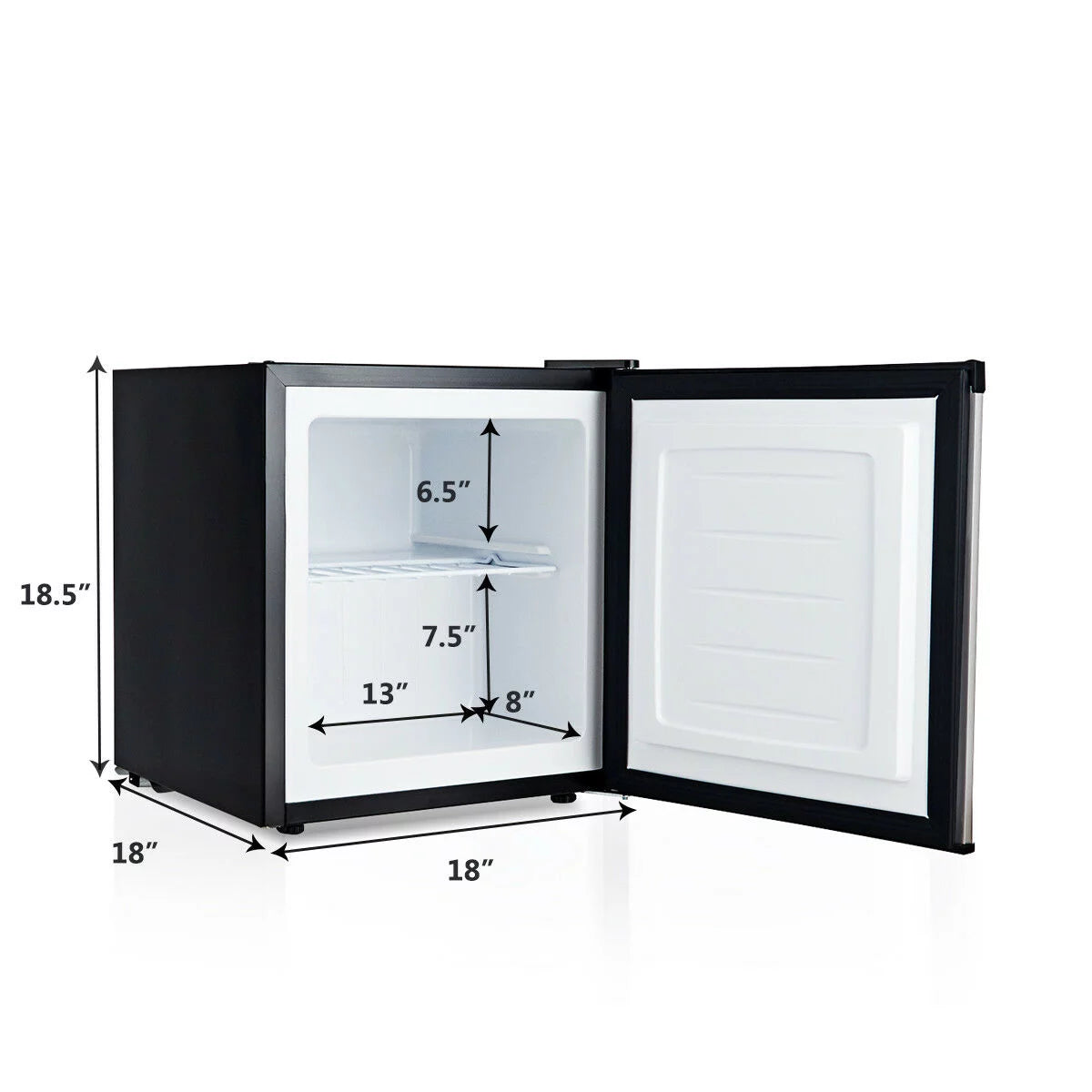 1.1 cu.ft. Compact Single Door Upright Freezer Stainless Steel U2431