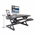 Height Adjustable Corner Desk Riser, Black X870957