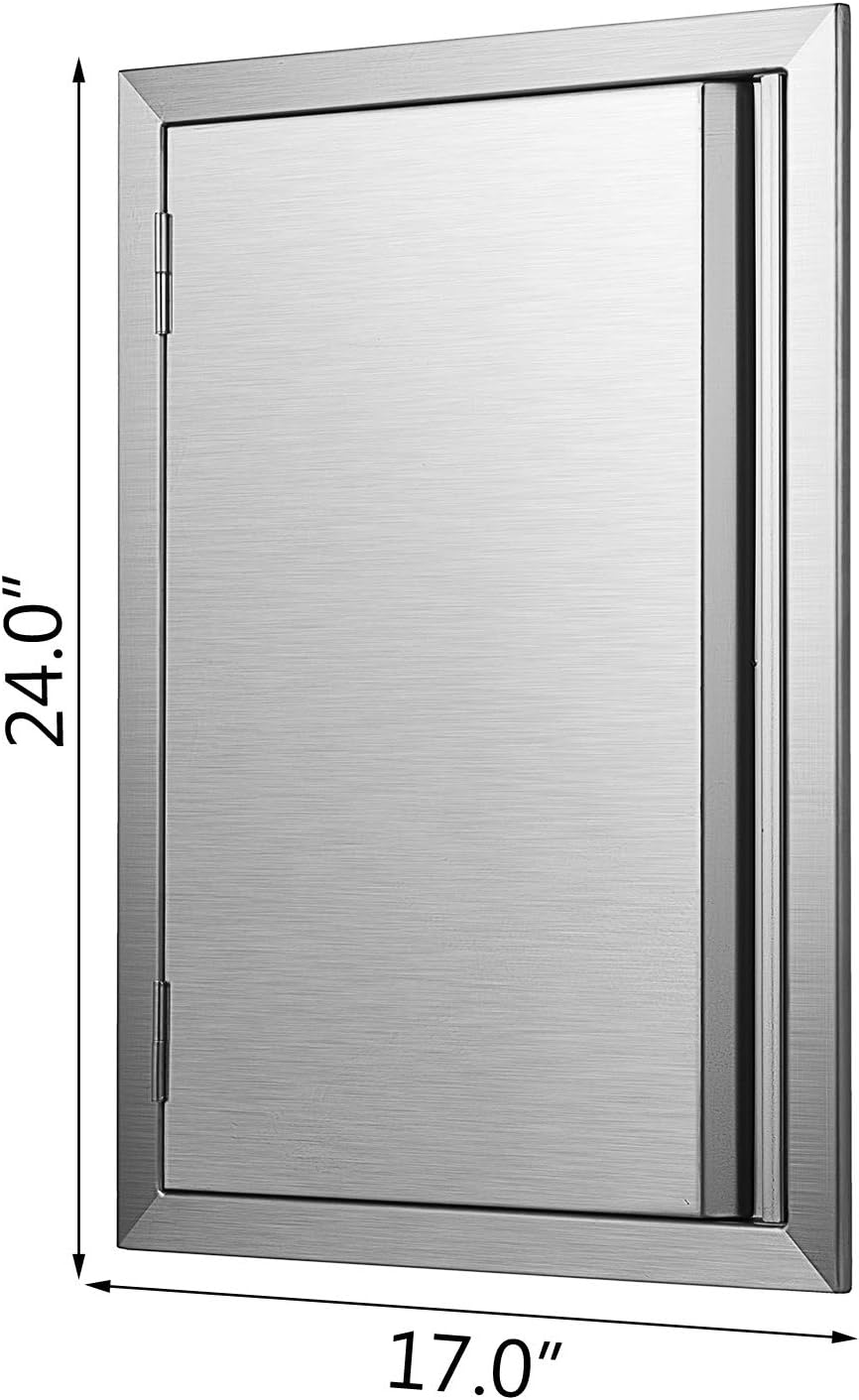 17 x 24 Inch Brushed Stainless Steel Outdoor Kitchen BBQ Access Door M137