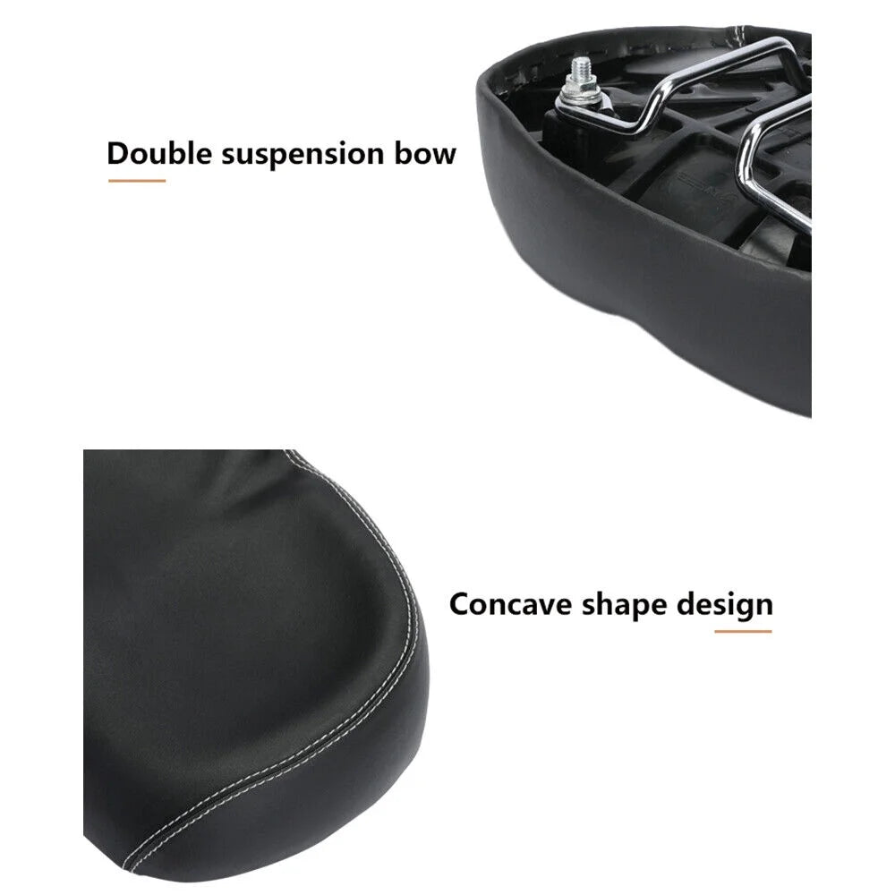 Black Sport Extra Wide Bicycle Seat Cushion I178251