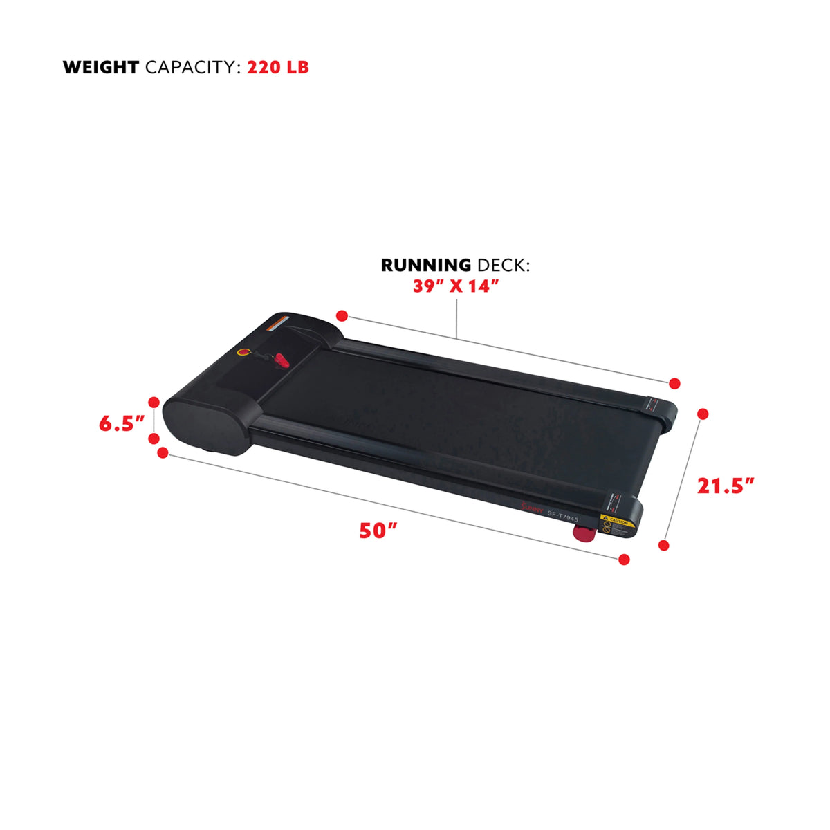 Flat Under Desk Treadmill P654