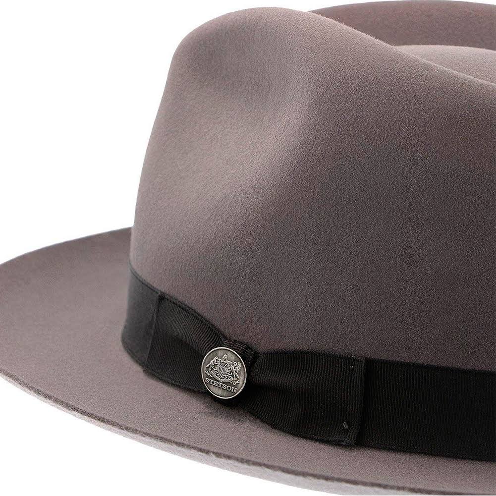Caribou Fur Felt Fedora Hat Size 6 7/8 A332879