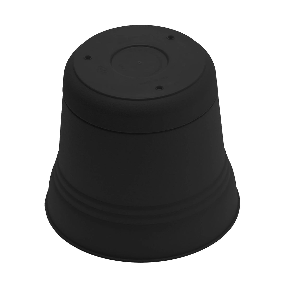 Black Resin Planter with Saucer P4007