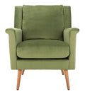 Olive Velvet Arm Chair Y2092
