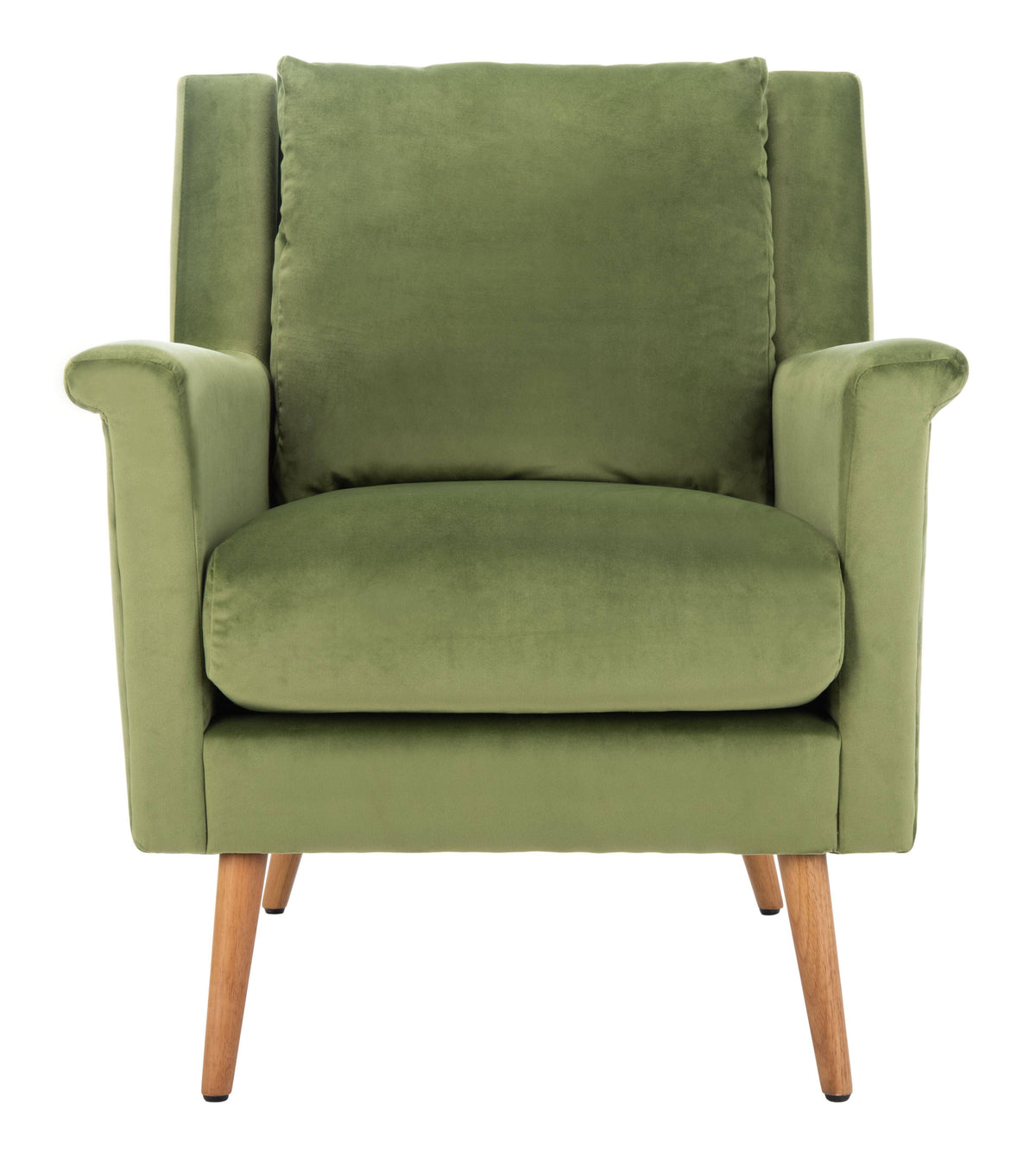 Olive Velvet Arm Chair Y2092