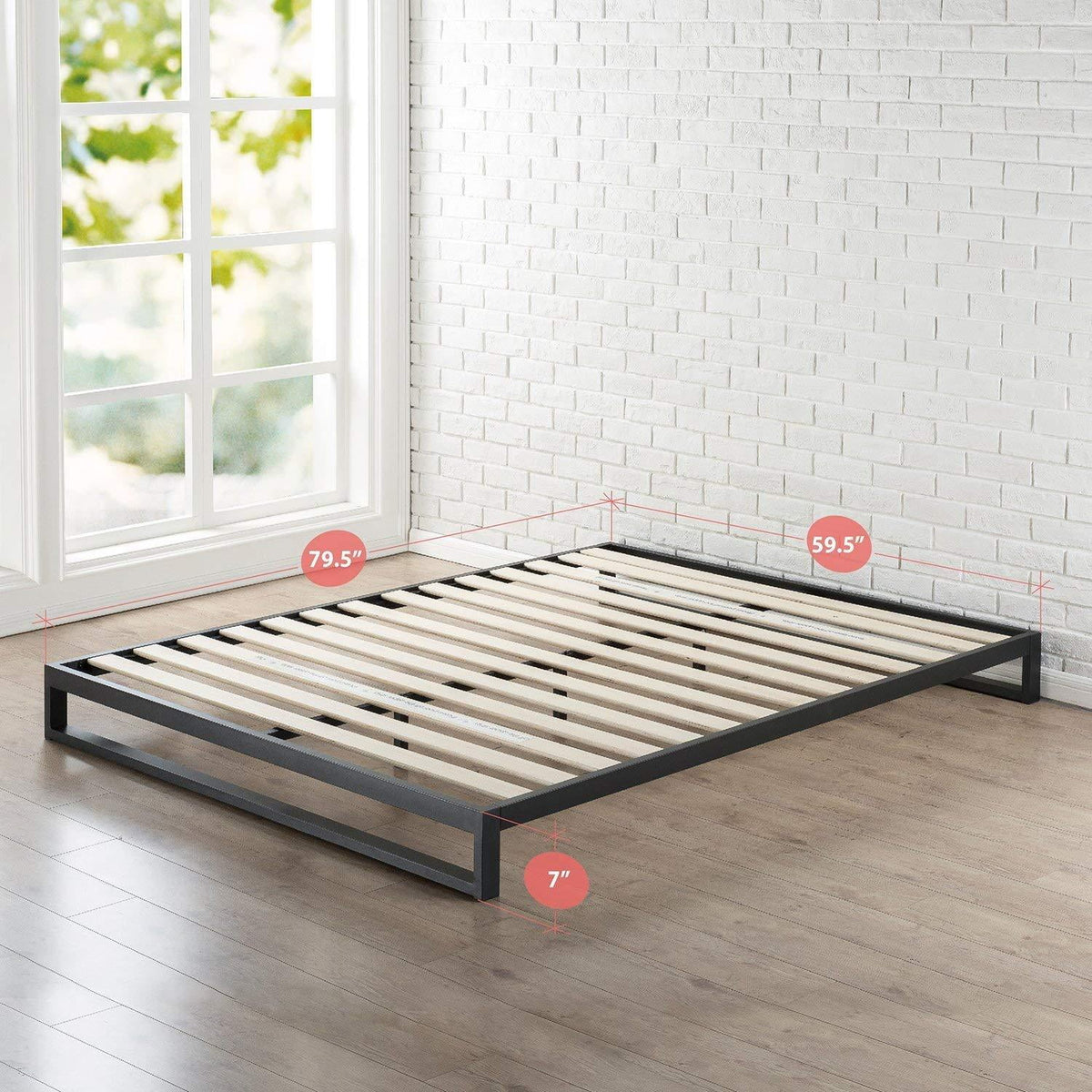 7 Inch Low Profile Queen Platform Bed Frame E85031