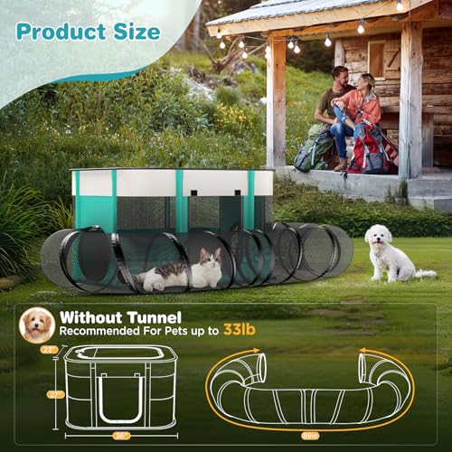 Outdoor Cat Enclosure with Tunnel K511075