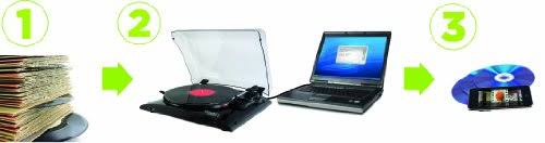 LP Vinyl-to-MP3 Turntable T877